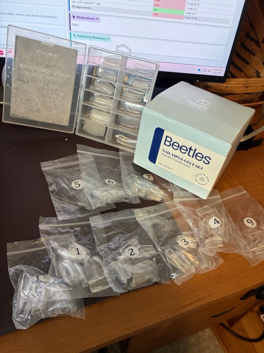 Beetles Clear Nail Tips & Glue Kit